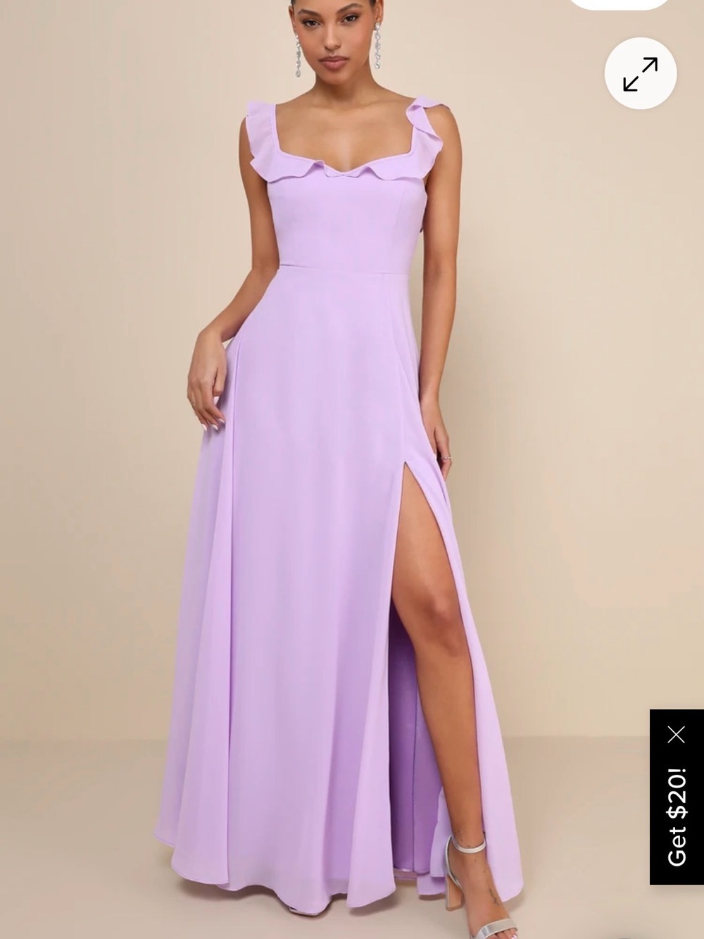 *NWT* Lulus lavender chiffon dress